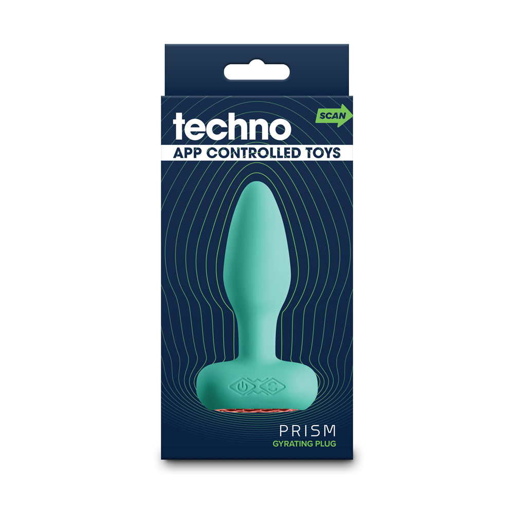 Techno Prism Teal Anal Plug With APP Control