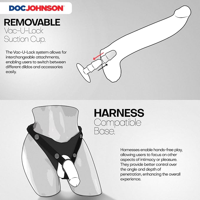 Doc Johnson Signature Cocks Brickzilla – 13" Dual Density ULTRASKYN Dildo with Vac-U-Lock Suction Cup, Chocolate