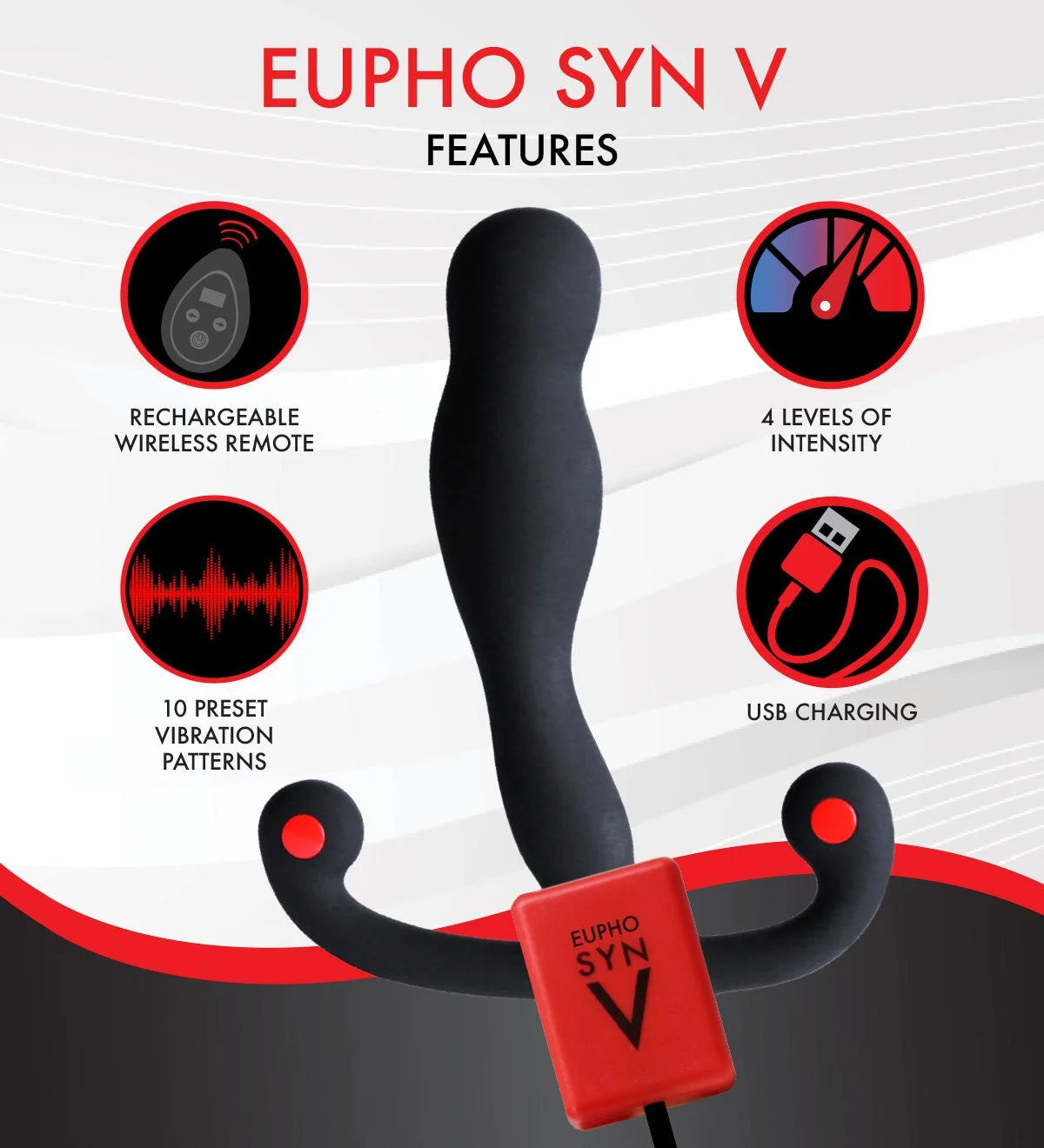 Aneros Eupho Syn V – Rechargeable Vibrating Silicone Prostate Massager