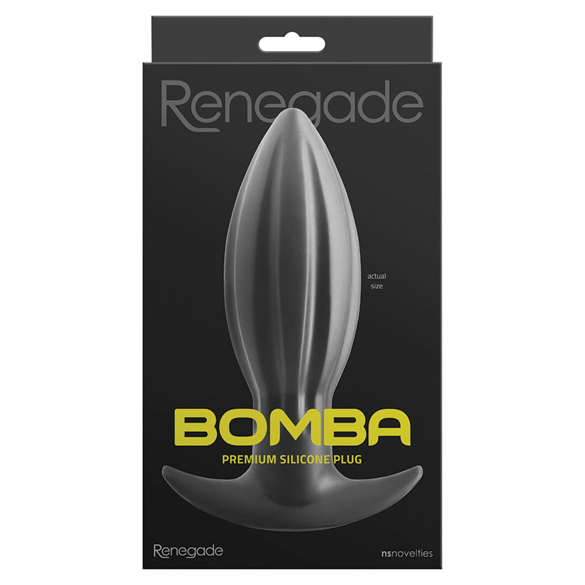 Renegade Bomba Ribbed Anal Plug Medium-Black