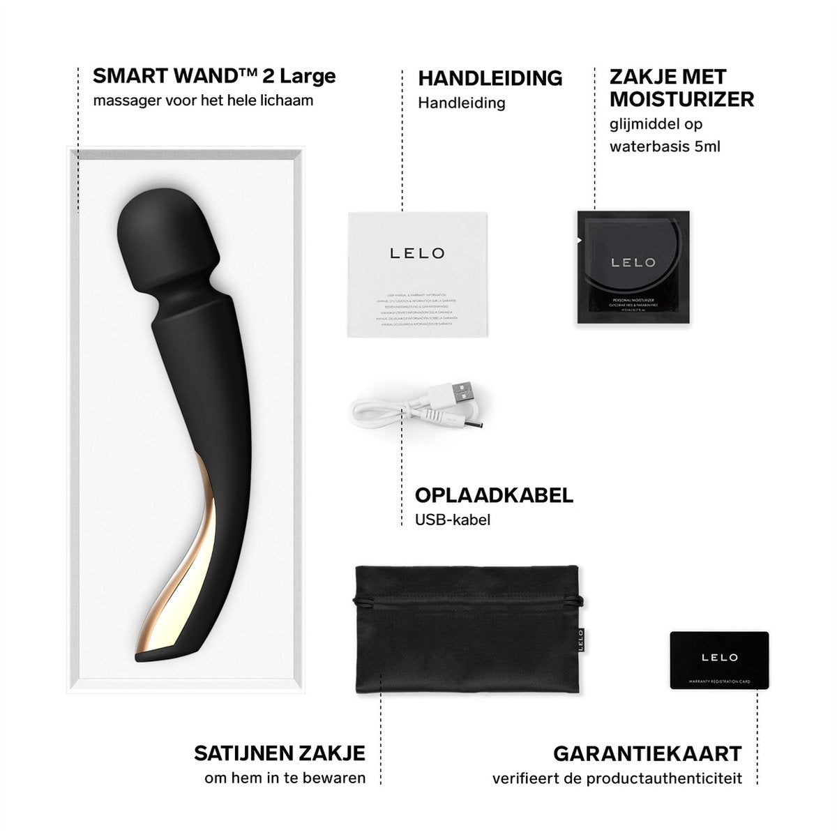 Lelo Smart Wand 2 Large-Black