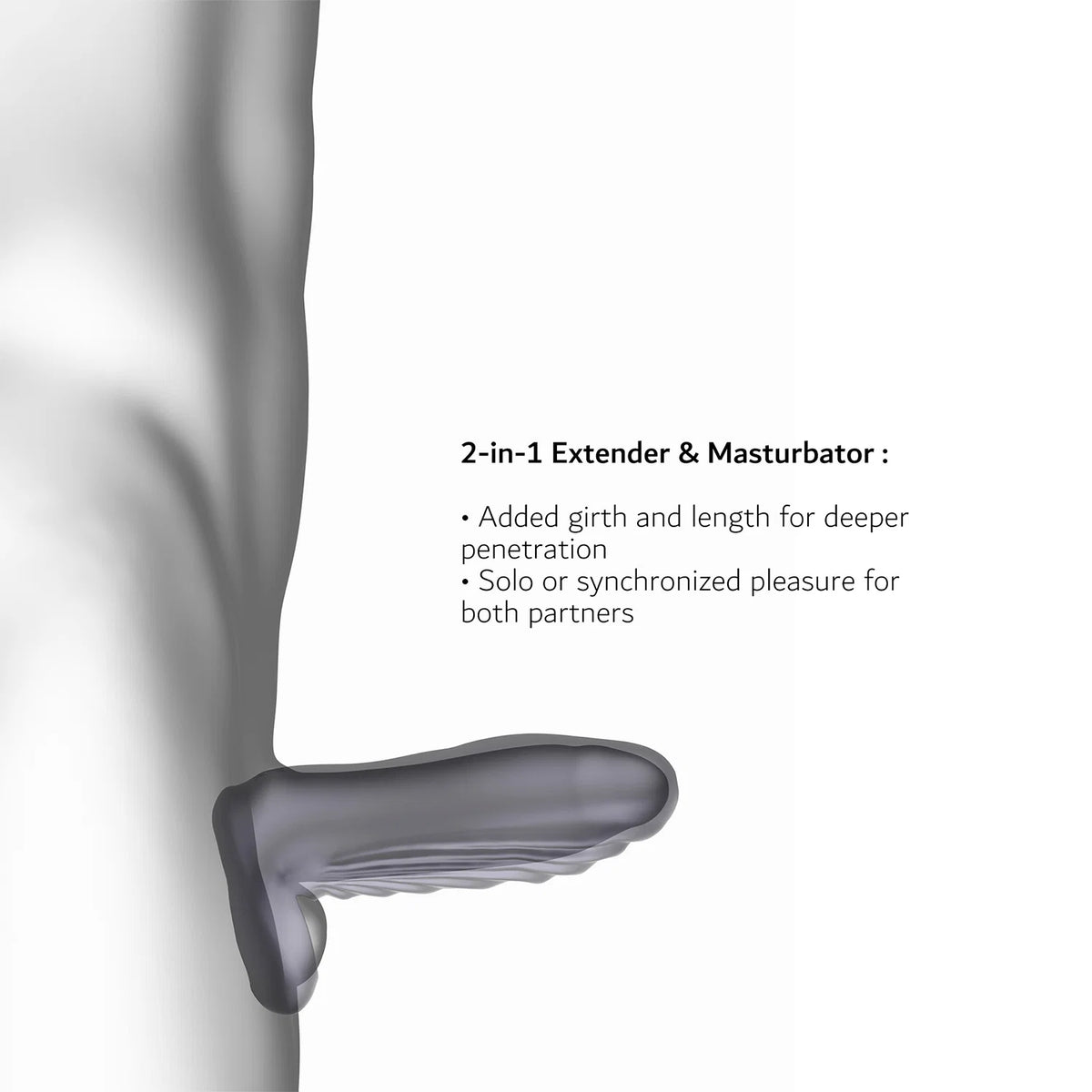 Man Wan Ryzer Penis Extender and Soft Mastubating Sleeve-Black Plum