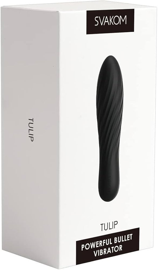 Svakom Tulip-Black Silicone Mini Vibrator