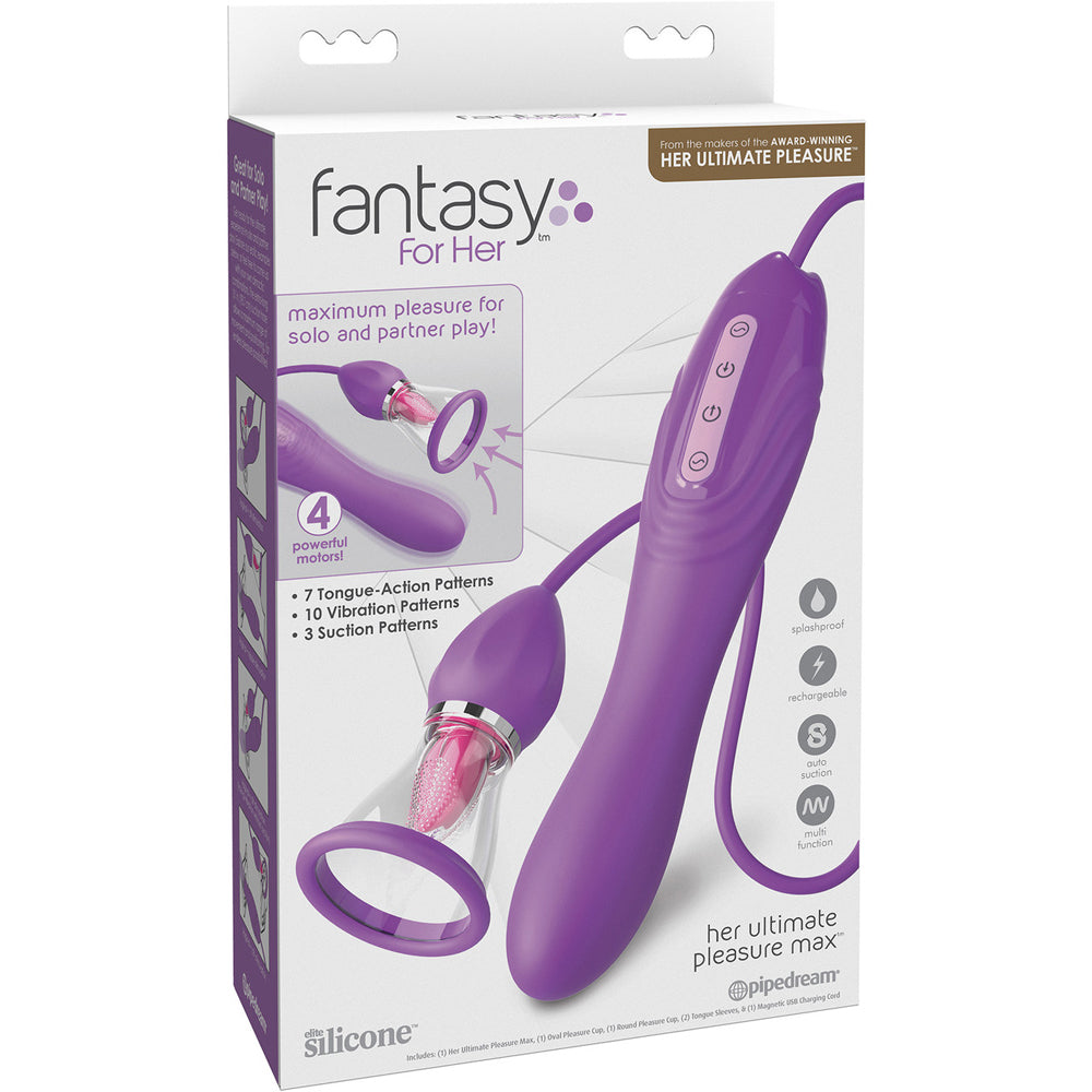 Her Ultimate Pleasure Max – 4-in-1 Oral &amp; Internal Pleasure Stimulator