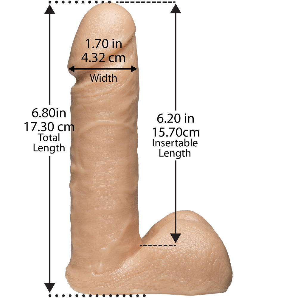 Vac-U-Lock - 6" ULTRASKYN Cock Dildo - Vanilla