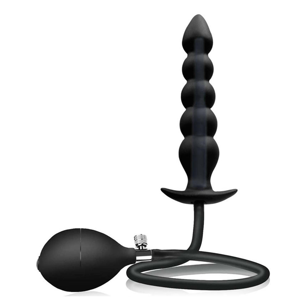 Nasstoys Atomic Inflatable Superior Anal Beads Plug Black