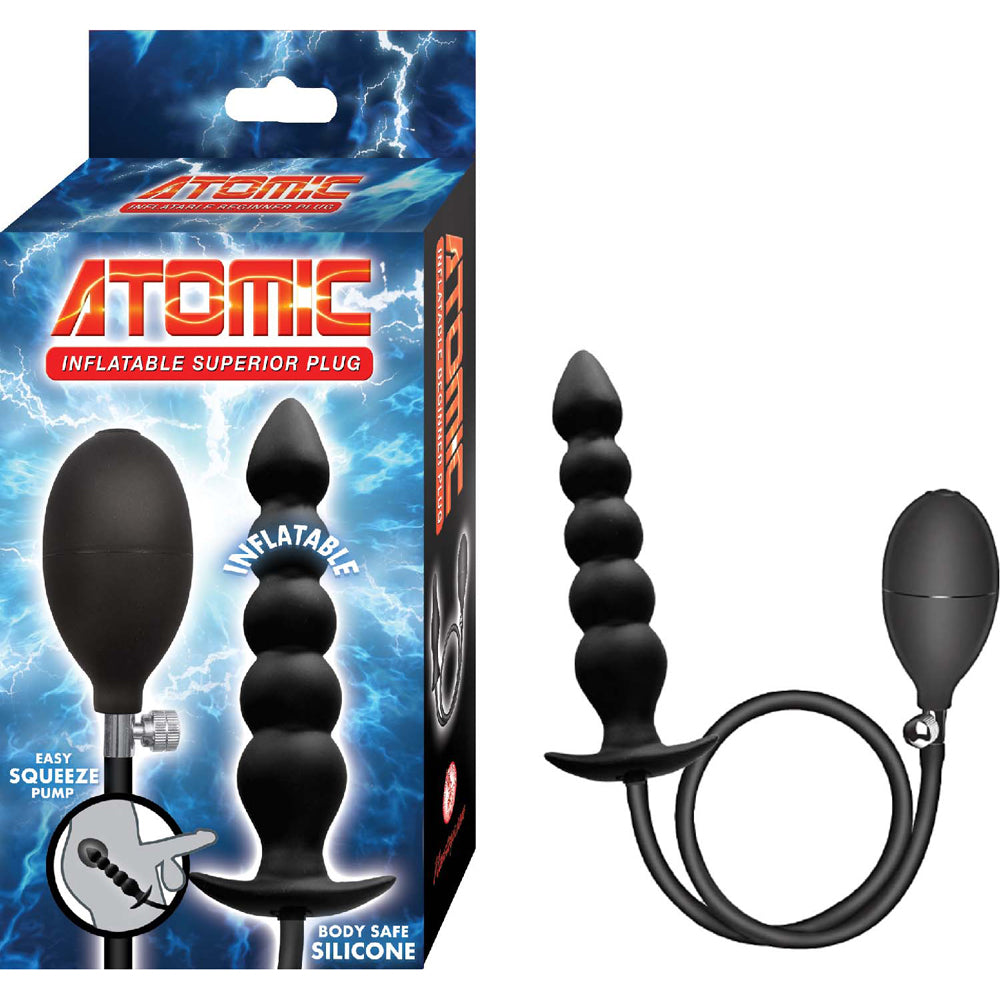 Nasstoys Atomic Inflatable Superior Anal Beads Plug Black