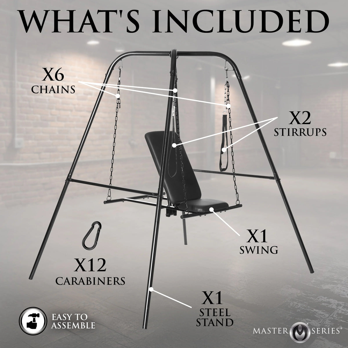 Master Series Throne Adjustable Sex Sling with Stand – Steel Frame Sex Chair For Deep Penetration