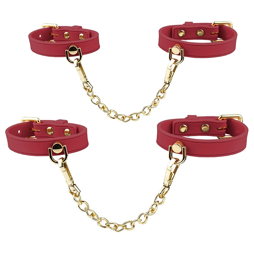 Temptasia Ardor Wrist & Ankle Restraints-Red