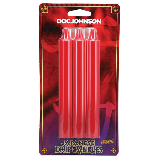 Japanese Drip Candles-Red 3 pack