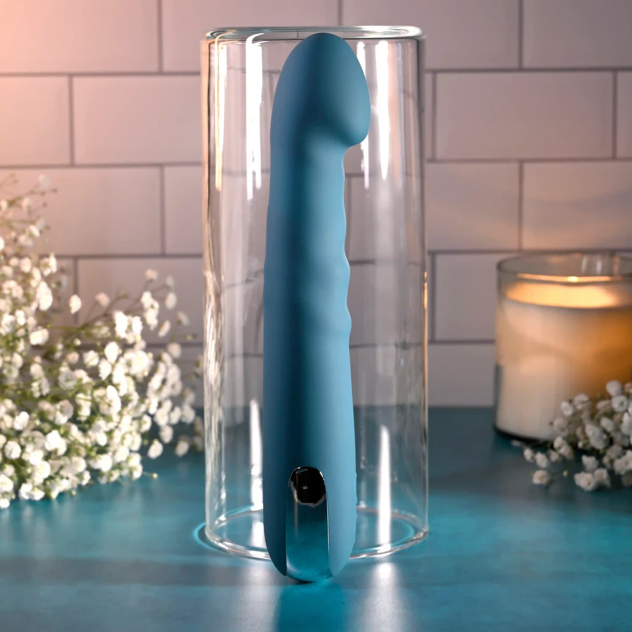 Evolved Queen Of All Trades Teal Thrusting Rotating Vibrator