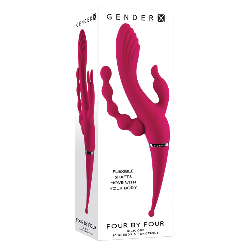 Gender X Four by Four – Rechargeable Silicone Quadruple Stimulation Vibrator