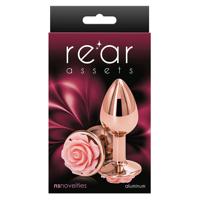 Rear Assets Rose Small Anal Plug -Pink