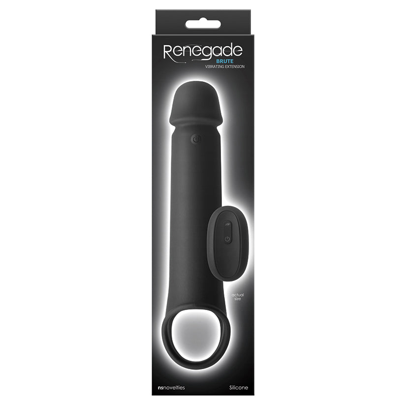 Renegade Brute – Vibrating Silicone Penis Extension Black