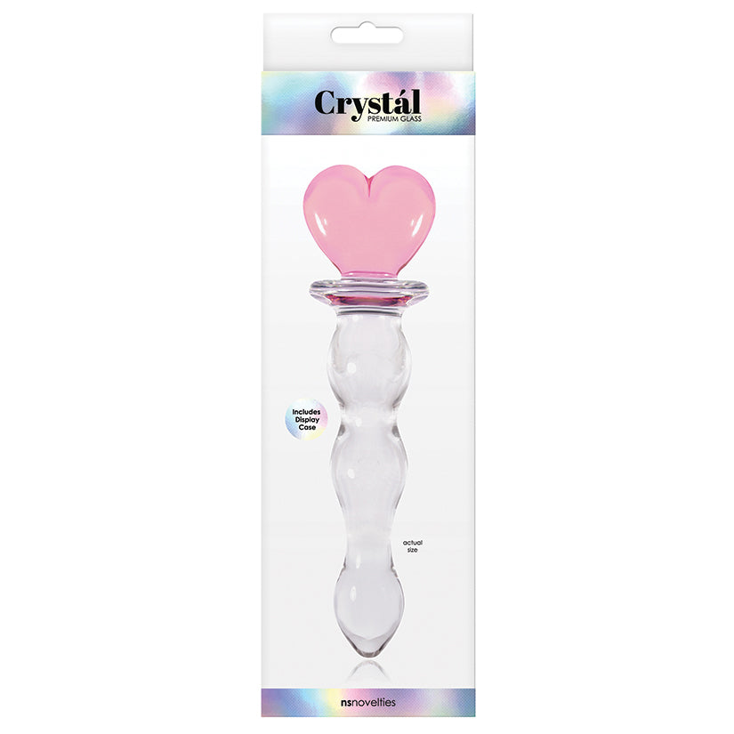 Crystal Heart Glass Wand