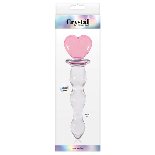 Crystal Heart Glass Wand
