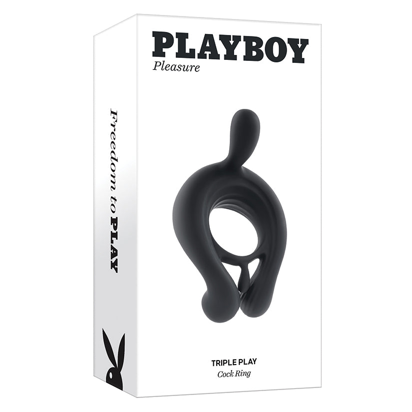 Playboy Triple Play Vibrating Cock Ring – Remote Controlled