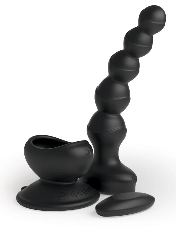 Pipedream 3Some Wall Banger Vibrating Anal Beads – Black