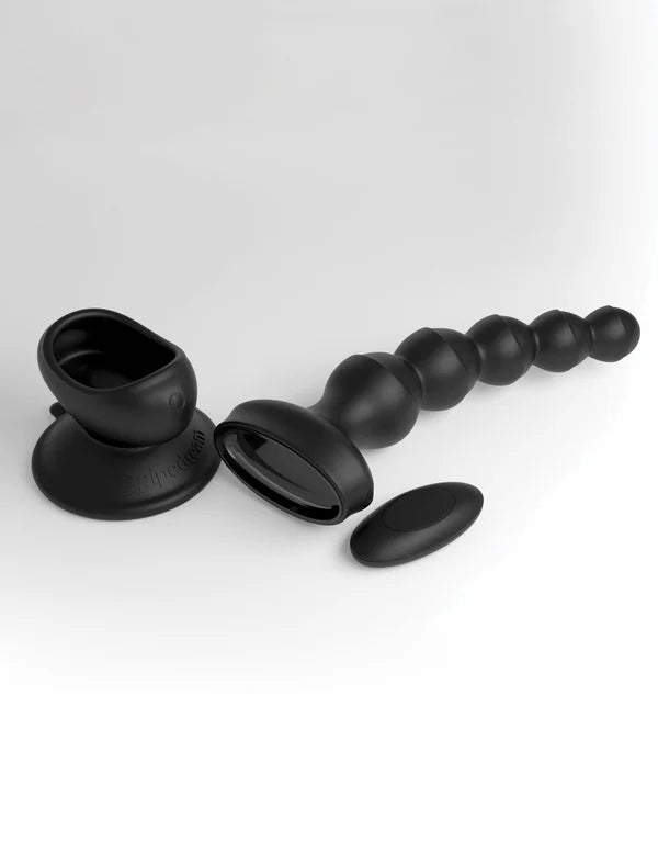 Pipedream 3Some Wall Banger Vibrating Anal Beads – Black