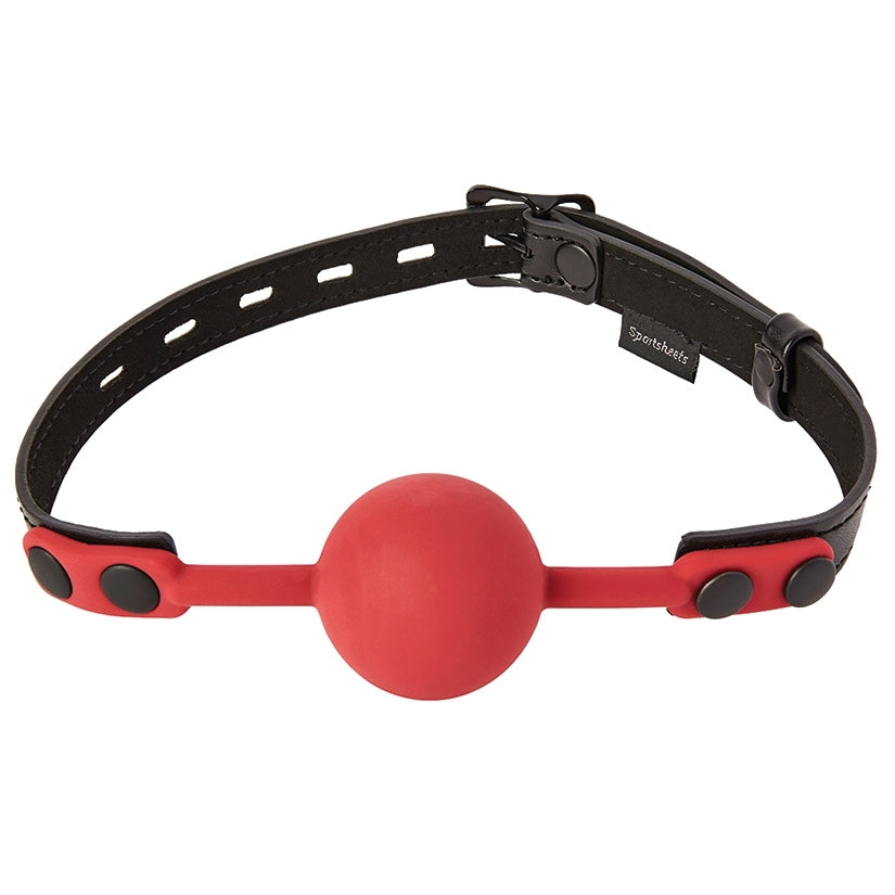 Saffron Ball Gag Sportsheets Locking Silicone Ball Gag