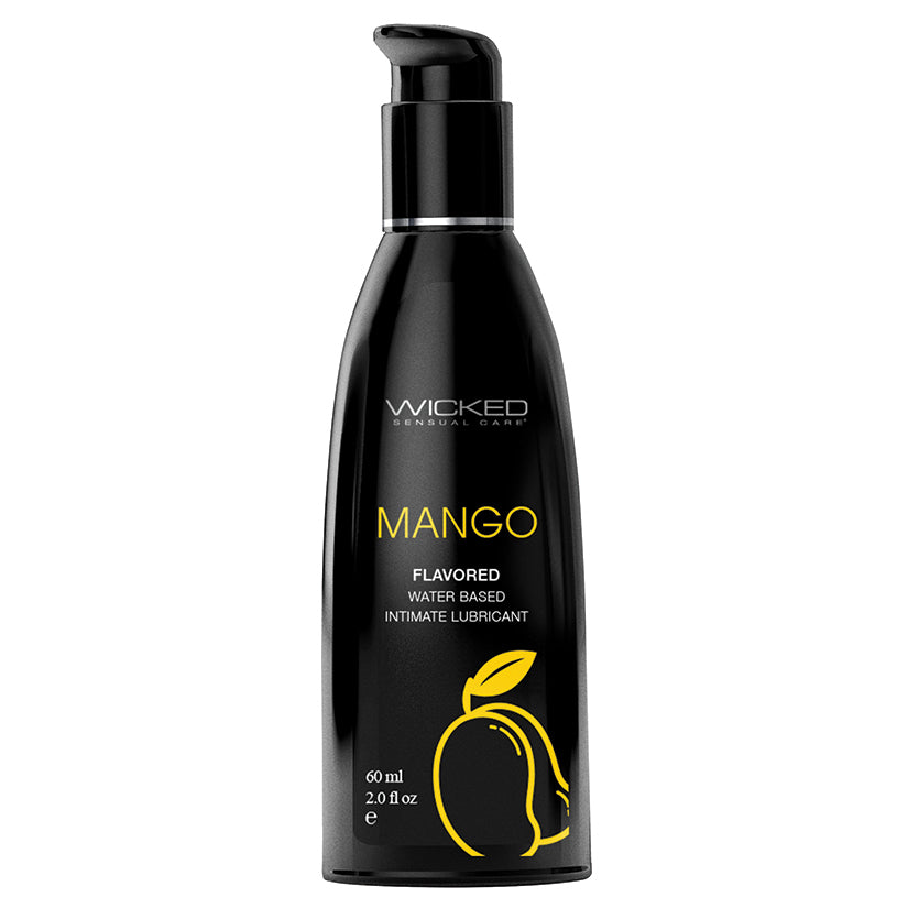 Wicked Aqua Flavored  Water-Based  Lube-Mango 2oz