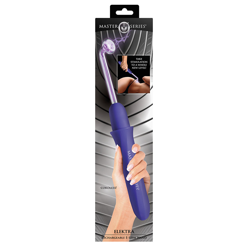 Master Series Elektra Rechargeable E-Stim Wand-Purple