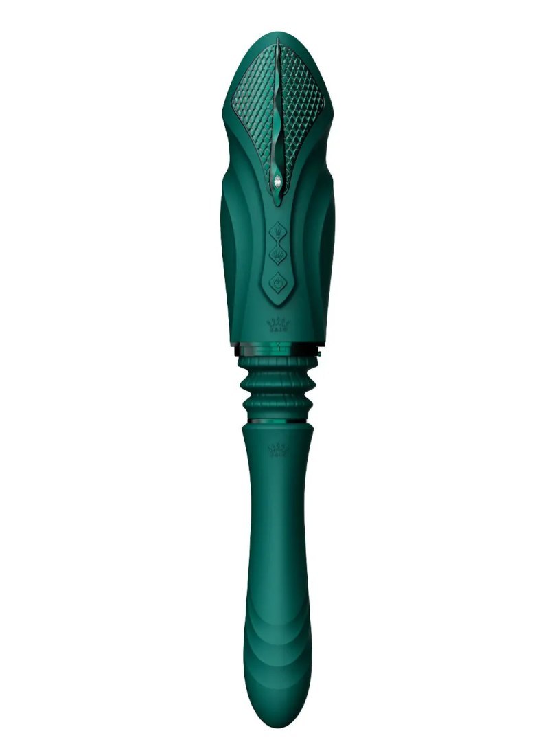 ZALO Sesh Compact Thrusting Sex Machine – 2 Attachments Turquoise Green