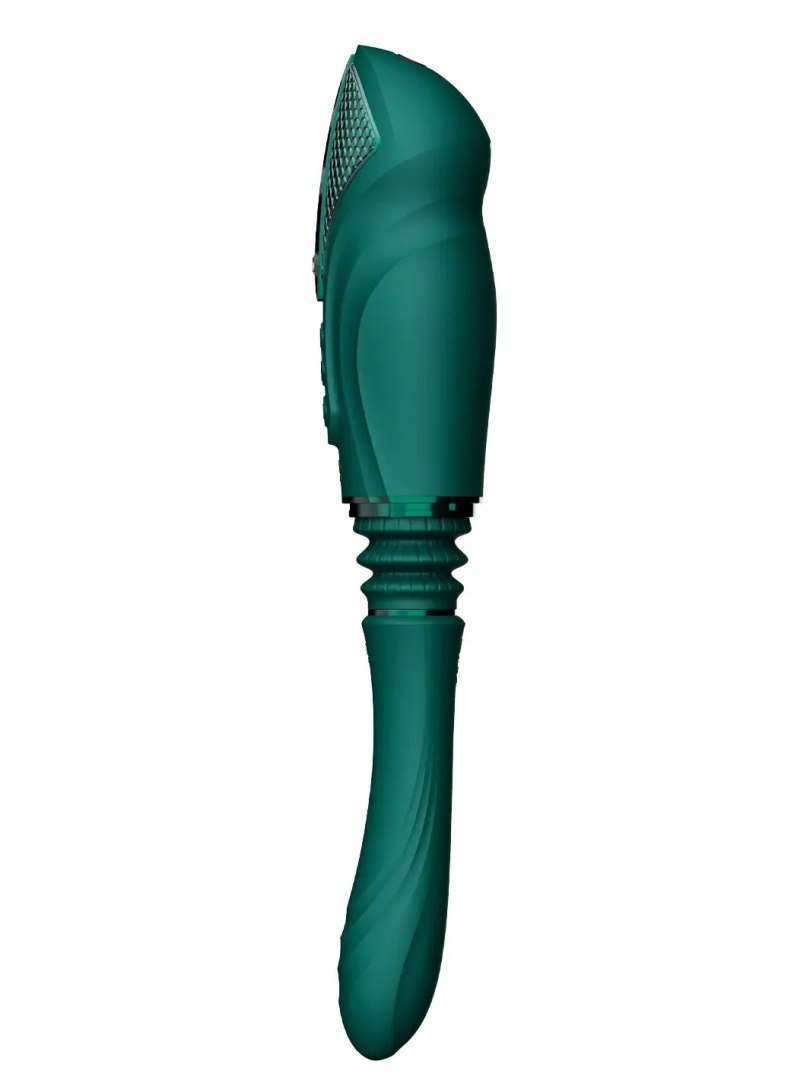 ZALO Sesh Compact Thrusting Sex Machine – 2 Attachments Turquoise Green