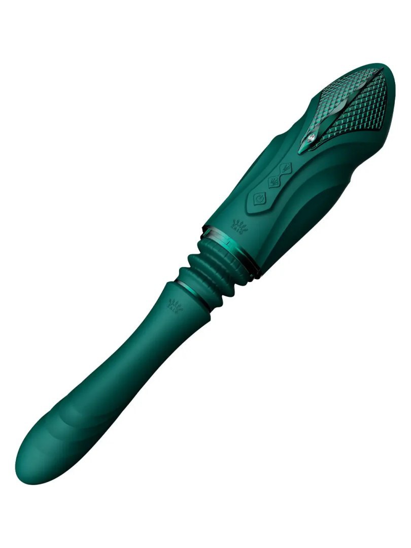 ZALO Sesh Compact Thrusting Sex Machine – 2 Attachments Turquoise Green