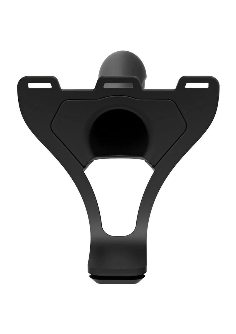 Body Extensions Be Strong 2-Piece Set Silicone Harness with 7.5" Slim Dong Black