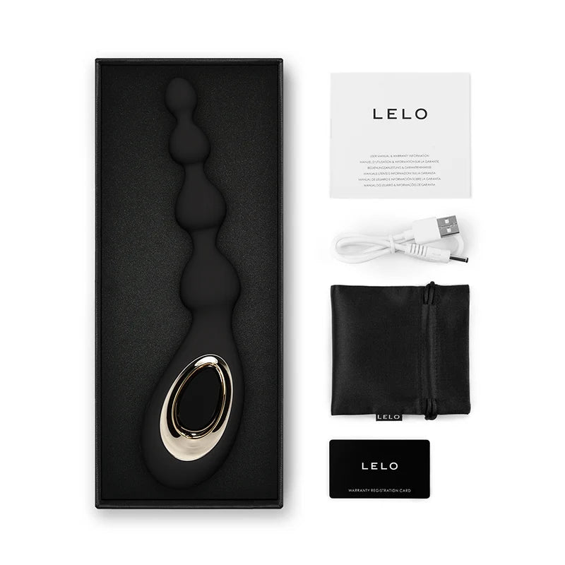 Lelo Soraya Beads-Black Vibrating Anal Beads