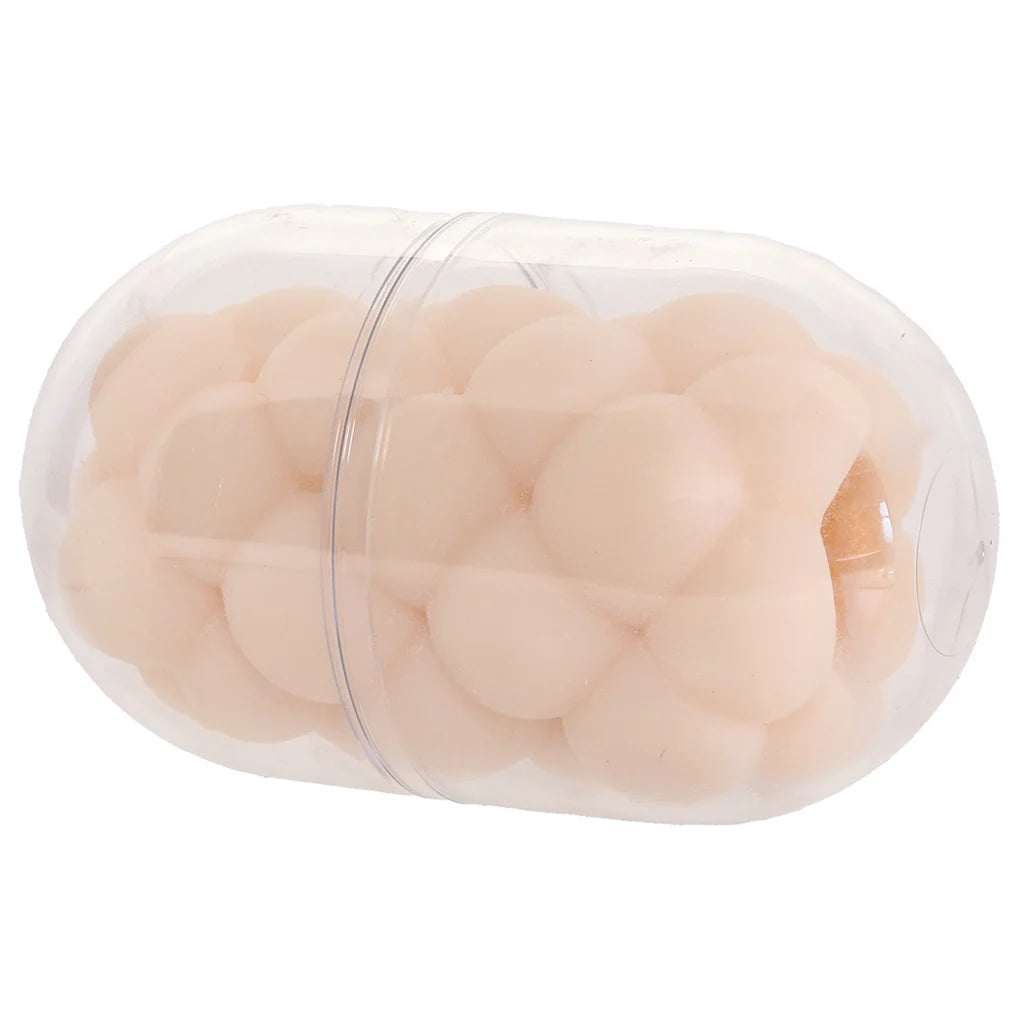 NS Novelties Pocket Pals Bubbles – Reversible TPE Male Stroker Egg in Travel Case, Vanilla