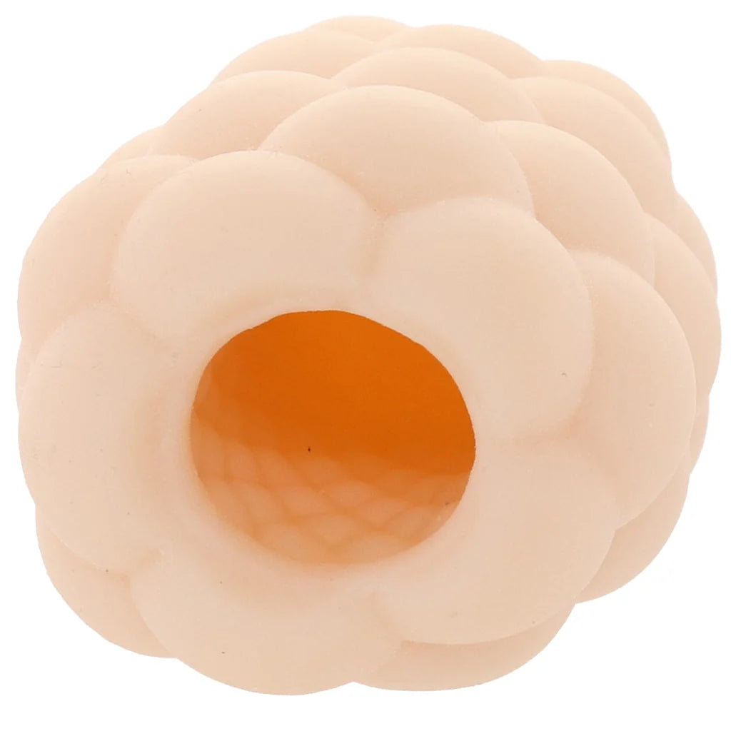 NS Novelties Pocket Pals Bubbles – Reversible TPE Male Stroker Egg in Travel Case, Vanilla