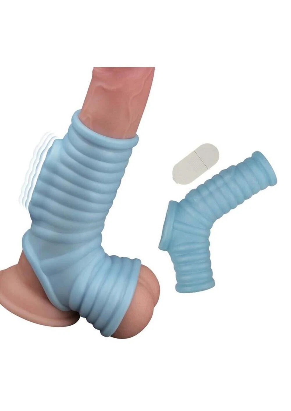Vibrating Power Sleeve Ribbed Fit-Blue