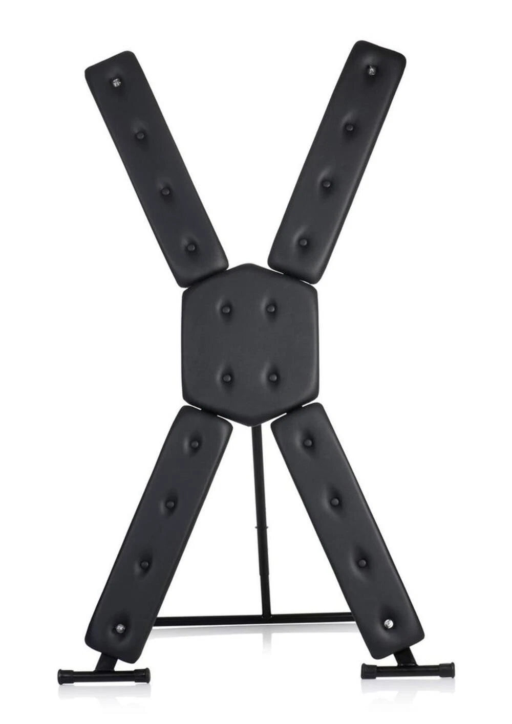 Master Series Free-Standing St. Andrew’s Cross – Adjustable BDSM X-Frame for Bondage, Impact Play,  Restraint