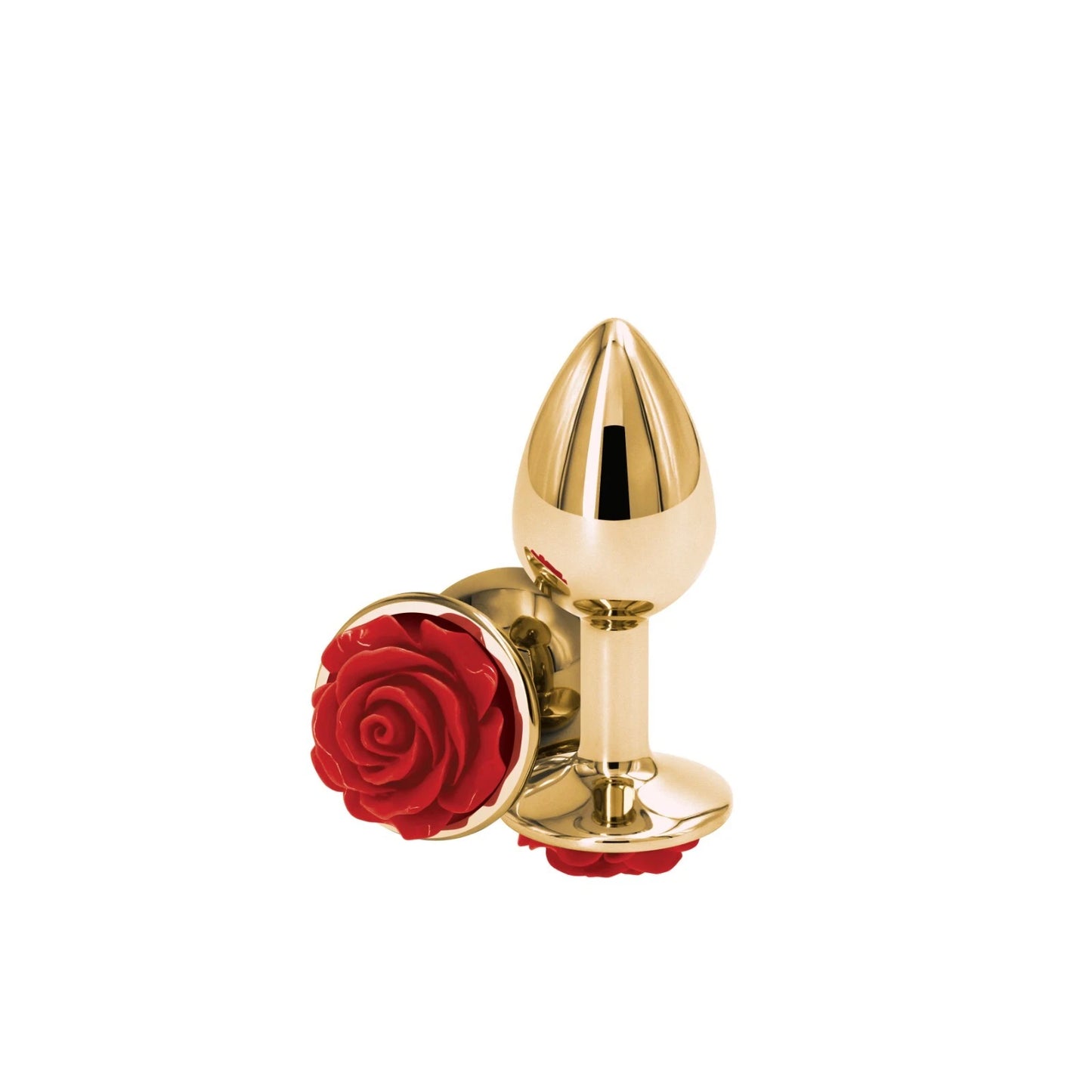 Rear Assets Rose Small-Red Aluminum Butt Plug